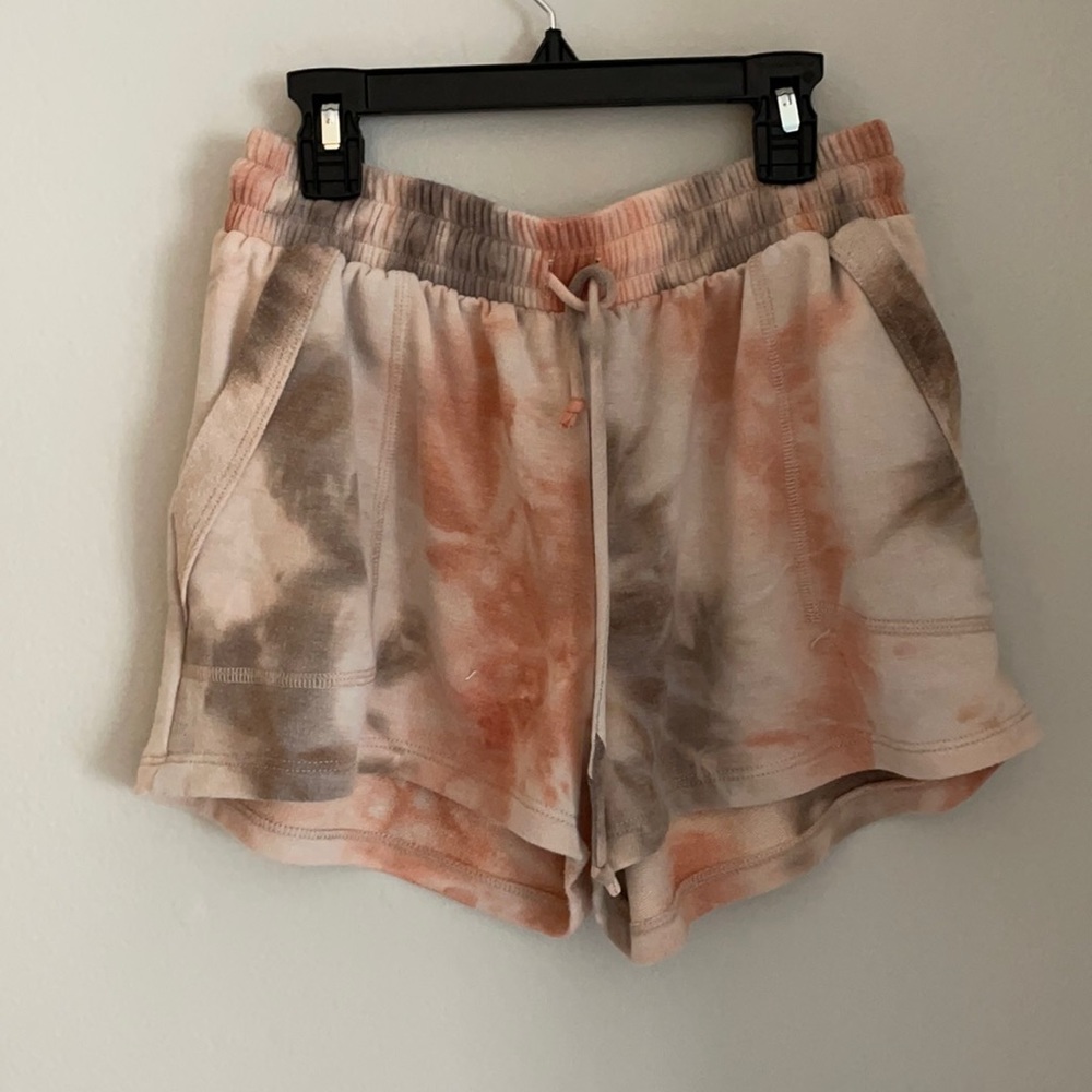 Vici Tie-Dye Women Shorts - Orange and Brown